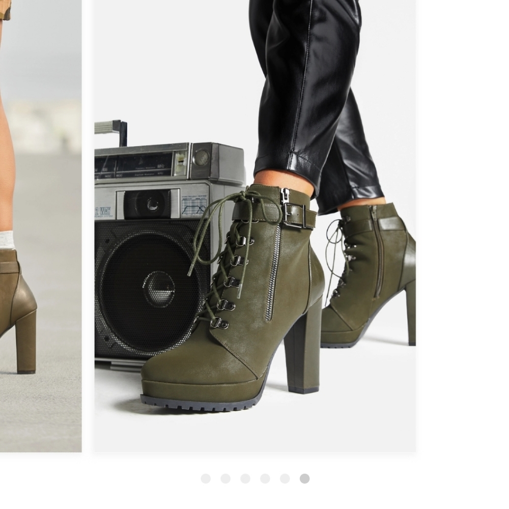 Olive School girl heeled booties